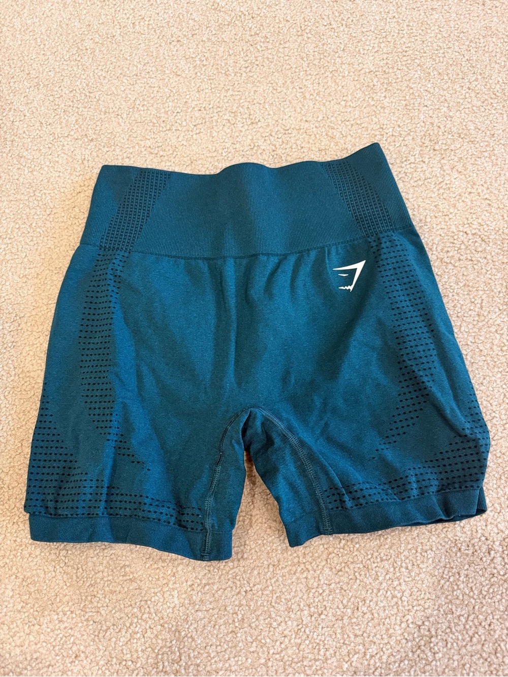 Gymshark Women's Seamless High-Waist Bike Shorts — Teal Green
